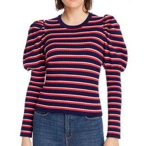 Lini Marla Striped Juliet Sleeve Esther Sweater NWT
